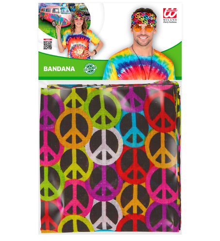 e-carnavalskleding-SYK Zakdoek Hippie bandana Peace