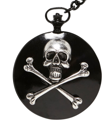 e-carnavalskleding-SYK Zakhorloge met ketting en doodskop