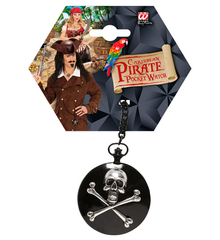 e-carnavalskleding-SYK Zakhorloge met ketting en doodskop