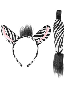 e-carnavalskleding-SYK Zebra diadeem met staart