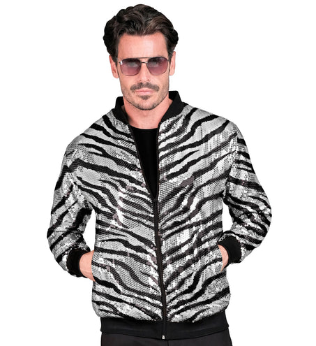 e-carnavalskleding-SYK Zebra print bomberjack