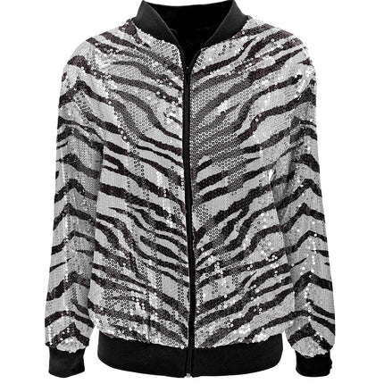 e-carnavalskleding-SYK Zebra print bomberjack