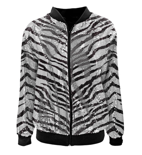 e-carnavalskleding-SYK Zebra print bomberjack