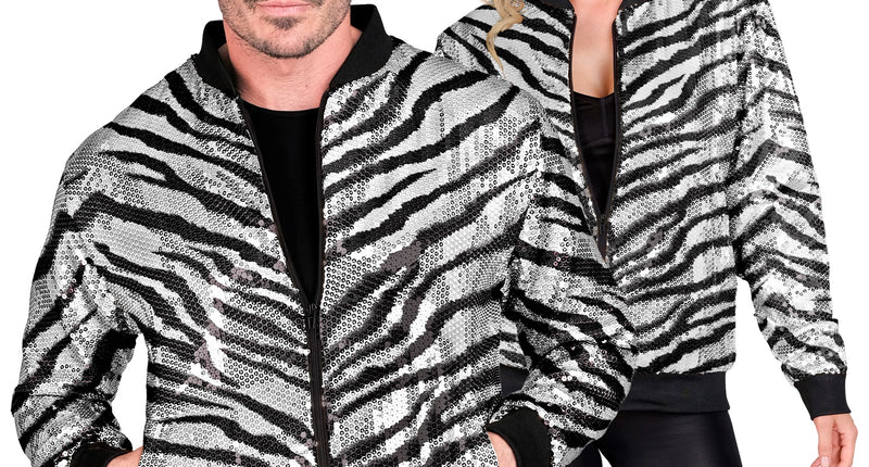 e-carnavalskleding-SYK Zebra print bomberjack