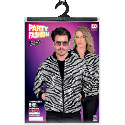 e-carnavalskleding-SYK Zebra print bomberjack