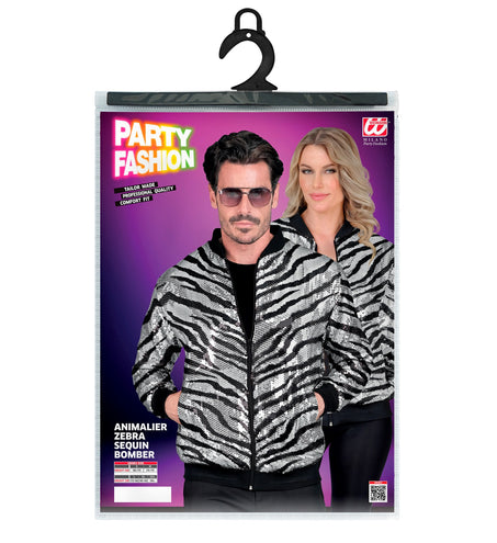 e-carnavalskleding-SYK Zebra print bomberjack