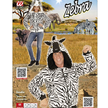 e-carnavalskleding-SYK Zebra truitjes met ritssluiting