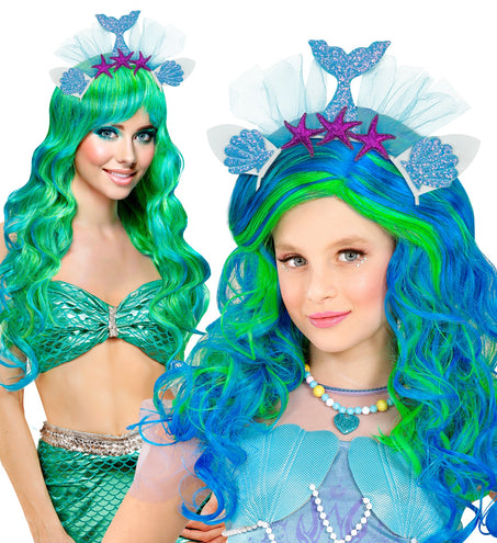e-carnavalskleding-SYK Zeemeermin tiara blauw