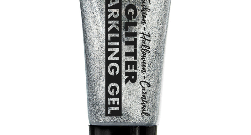 e-carnavalskleding-SYK Zilver glitter schmink tube
