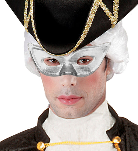 e-carnavalskleding-SYK Zilver oogmasker papillon