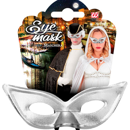 e-carnavalskleding-SYK Zilver oogmasker papillon