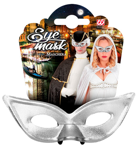 e-carnavalskleding-SYK Zilver oogmasker papillon