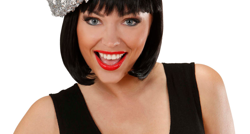 e-carnavalskleding-SYK Zilveren baret pailletten glitter muts