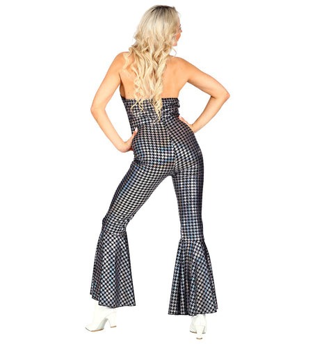 e-carnavalskleding-SYK Zilveren disco jumpsuit 70's