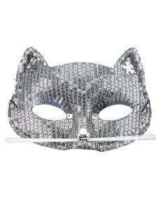 e-carnavalskleding-SYK Zilveren kater oogmaskers