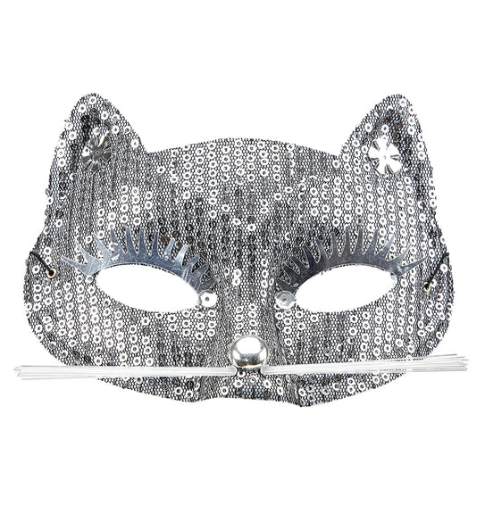 e-carnavalskleding-SYK Zilveren kater oogmaskers