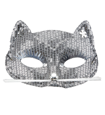 e-carnavalskleding-SYK Zilveren kater oogmaskers