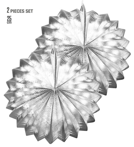 e-carnavalskleding-SYK Zilveren lampion bol 25cm