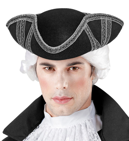 e-carnavalskleding-SYK Zilveren tricorn piraat