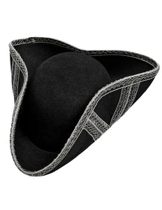 e-carnavalskleding-SYK Zilveren tricorn piraat