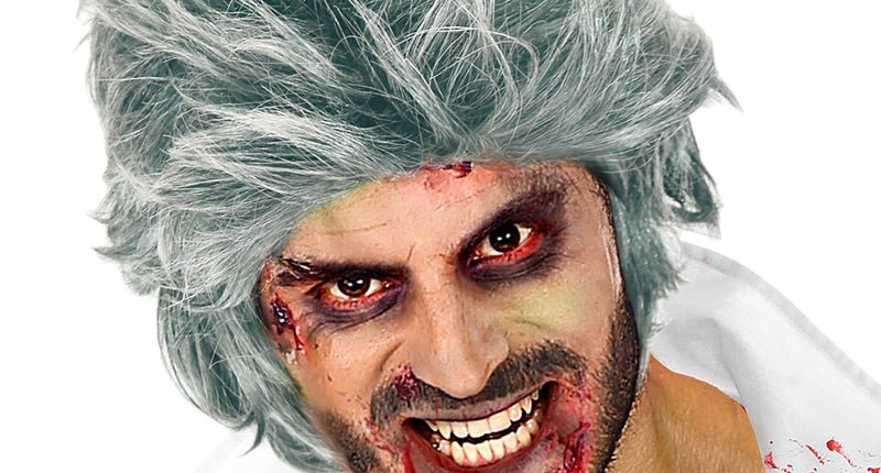 e-carnavalskleding-SYK Zombie Dracula pruik grijze haren