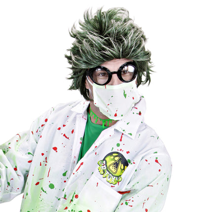 e-carnavalskleding-SYK Zombie Dracula pruik groen