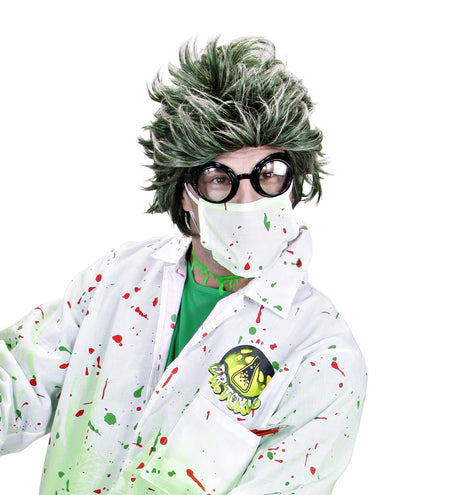 e-carnavalskleding-SYK Zombie Dracula pruik groen