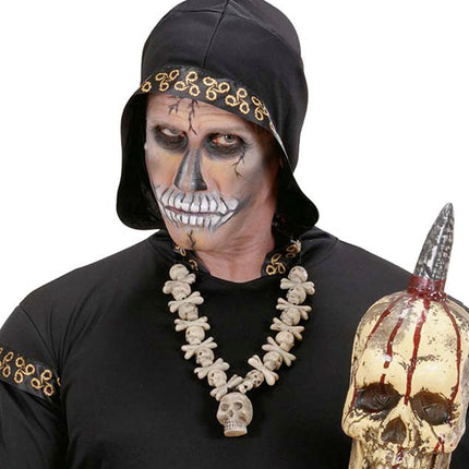 e-carnavalskleding-SYK Zombie ketting schedels