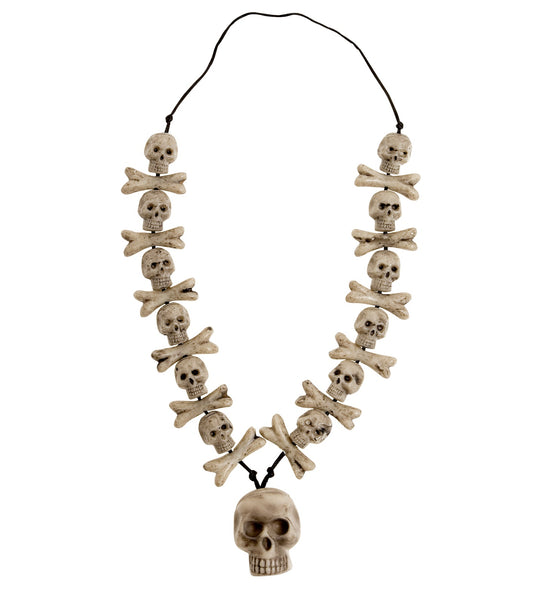 e-carnavalskleding-SYK Zombie ketting schedels