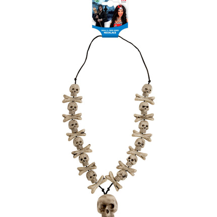 e-carnavalskleding-SYK Zombie ketting schedels