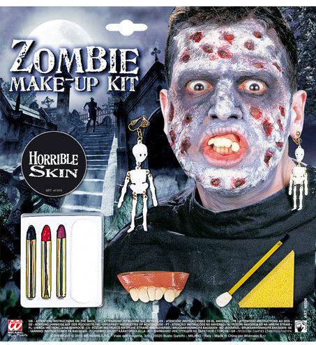 e-carnavalskleding-SYK Zombie make-up set met accessoires