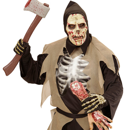 e-carnavalskleding-SYK Zombie masker met kap