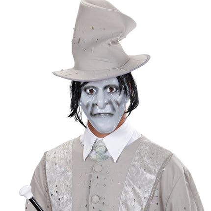 e-carnavalskleding-SYK Zombie monster masker grijs met haar