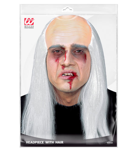 e-carnavalskleding-SYK Zombie pruik kale kop vleespet