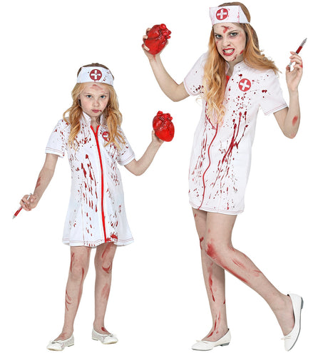 e-carnavalskleding-SYK Zombie verpleegster jurkje kinderen