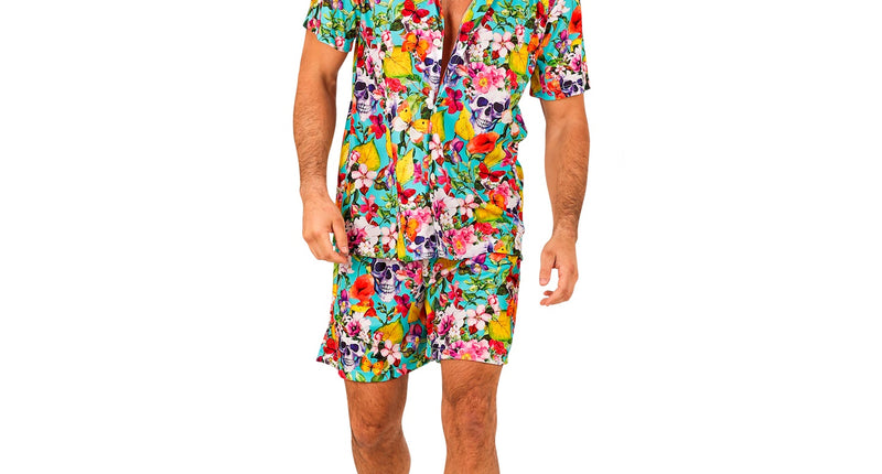 e-carnavalskleding-SYK Zomer party set Skulls