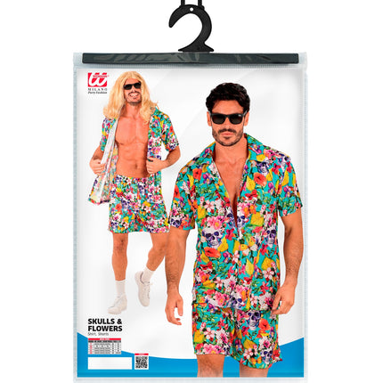 e-carnavalskleding-SYK Zomer party set Skulls