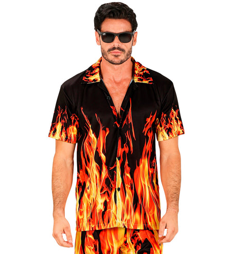 e-carnavalskleding-SYK Zomer partyshirt Flames