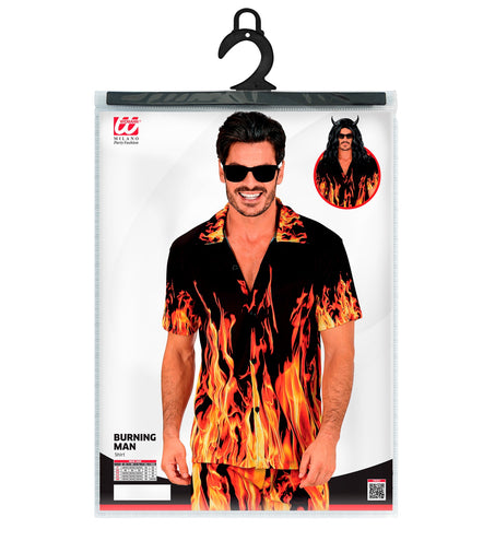 e-carnavalskleding-SYK Zomer partyshirt Flames