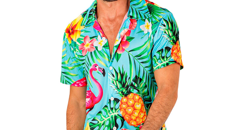 e-carnavalskleding-SYK Zomer partyshirt Flamingo