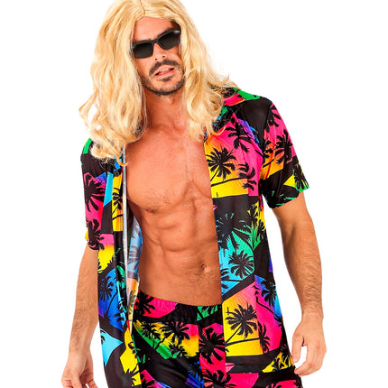 e-carnavalskleding-SYK Zomer partyshirt Palmtrees