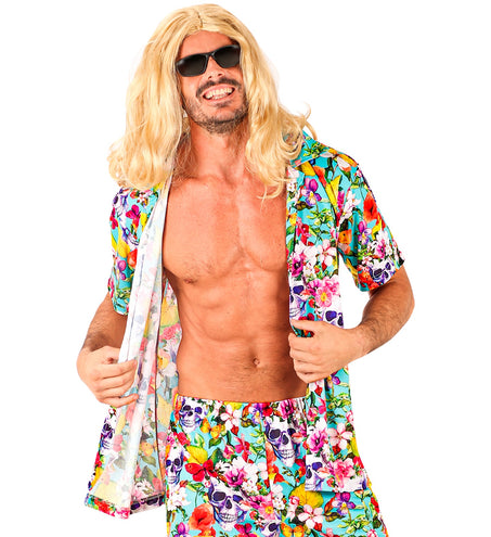 e-carnavalskleding-SYK Zomer partyshirt Skulls