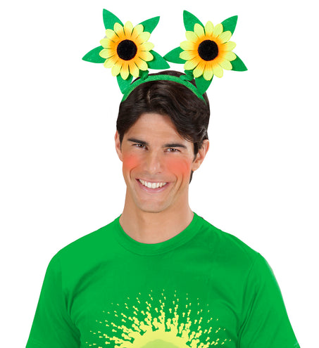 e-carnavalskleding-SYK Zonnebloem haarband tiara