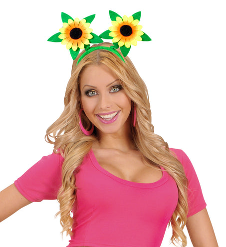 e-carnavalskleding-SYK Zonnebloem haarband tiara