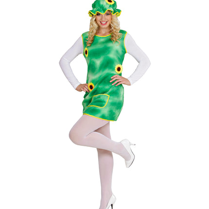 e-carnavalskleding-SYK Zonnebloem jurkje Annelie dames