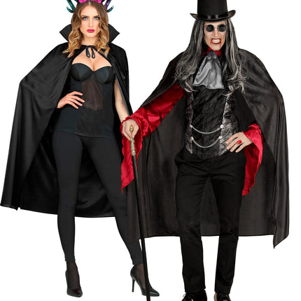 e-carnavalskleding-SYK Zwart cape halloween