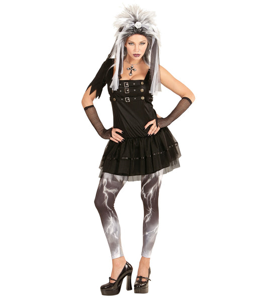e-carnavalskleding-SYK Zwart Gothic Punk jurkje
