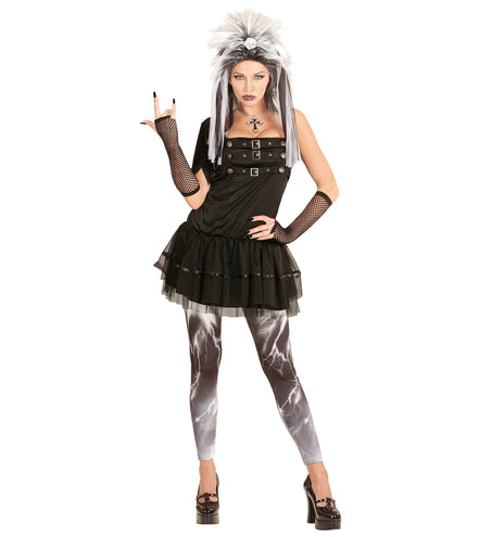 e-carnavalskleding-SYK Zwart Gothic Punk jurkje