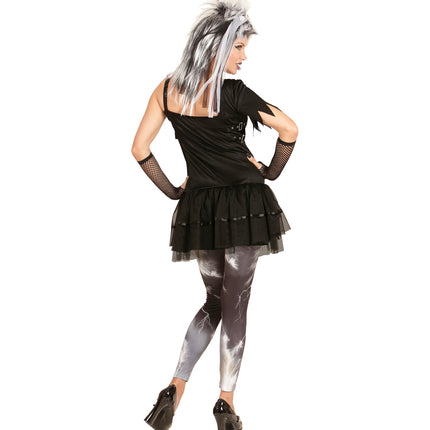 e-carnavalskleding-SYK Zwart Gothic Punk jurkje