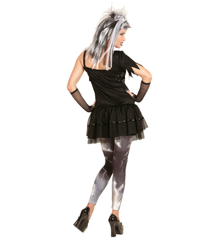 e-carnavalskleding-SYK Zwart Gothic Punk jurkje